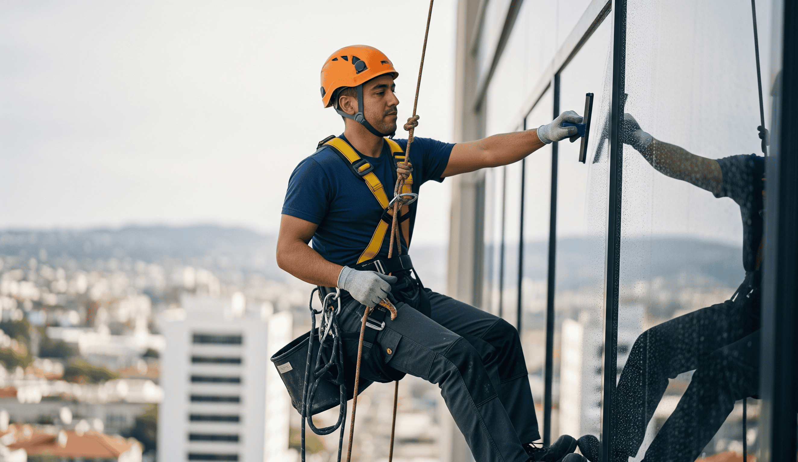 Nettoyage des façades vitrées